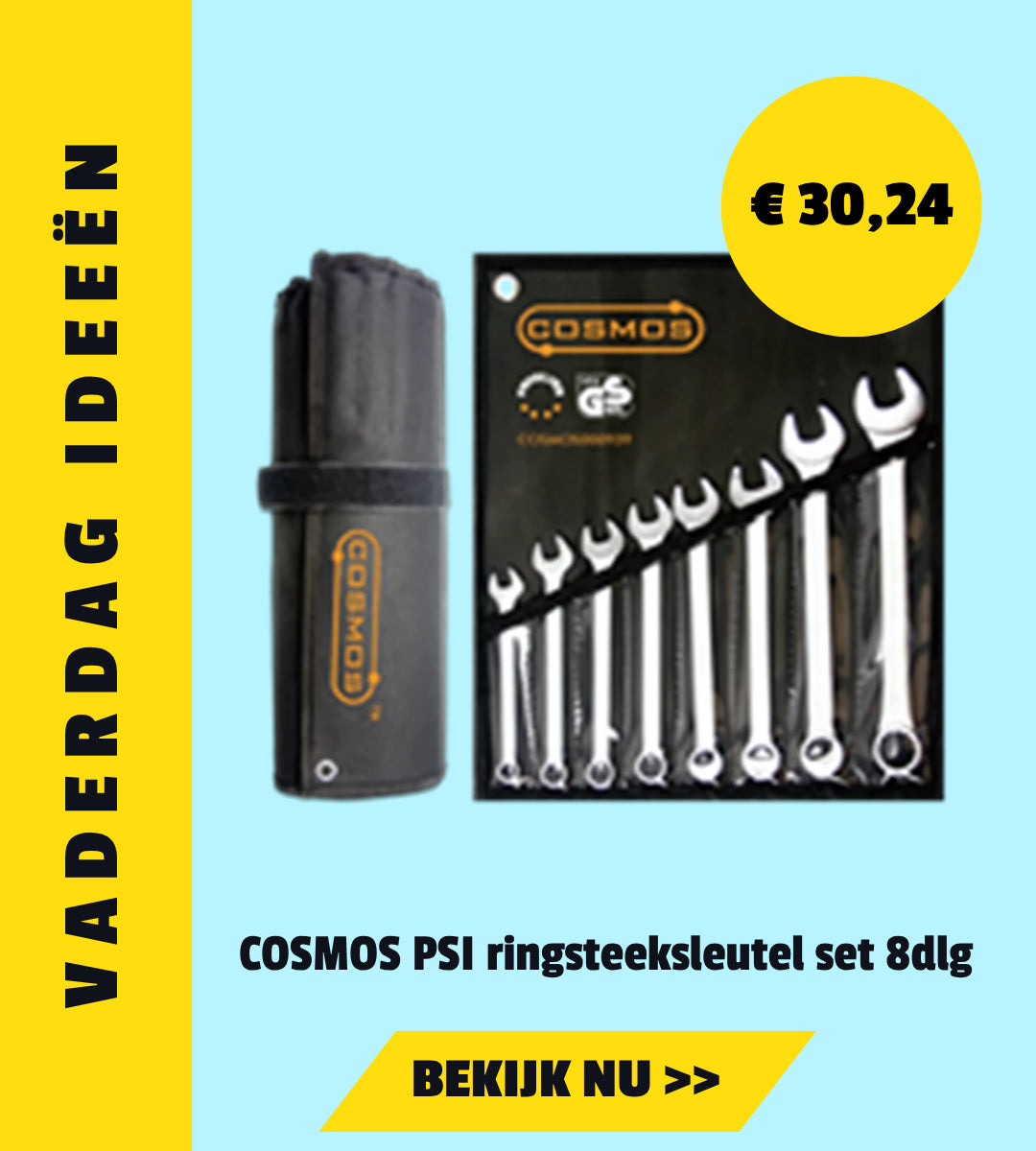 COSMOS PSI ringsteeksleutel in set 8dlg