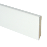 MDF plint Wit gegrond 70 x 12 x 2400 mm.