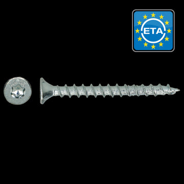 3.5 X 50 mm Spaanplaatschroef platkop verzinkt Torx (T15) 200 stuks