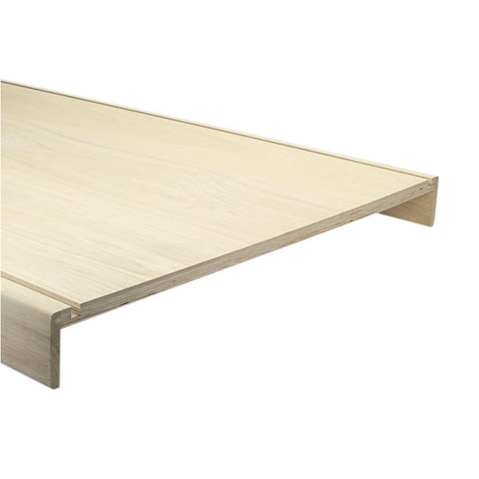 Traptrede nat. eiken onb. 138x57cm (2xneus 6cm) + uitsp.