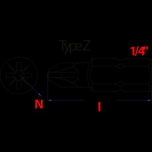 Bits Elite 25mm 1/4" C6.3 PZ 3 (2 stuks)