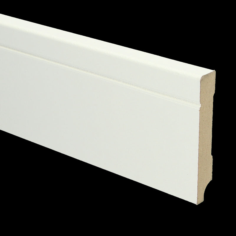 MDF Tijdloze plint 90x15 wit voorgelakt RAL 9010