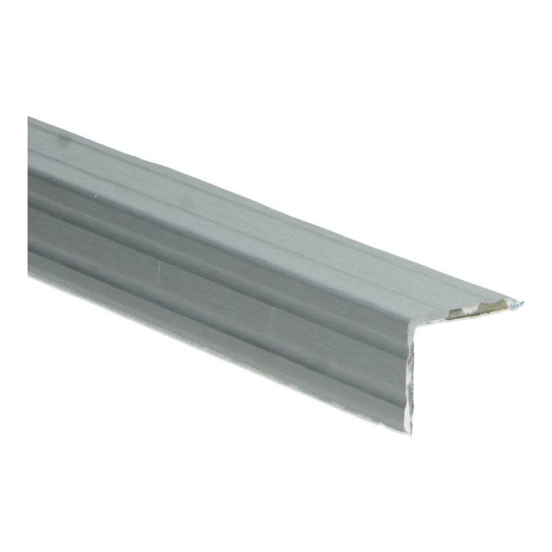 Duo-hoeklijn zelfklevend 24,5 x 30mm zilver geborsteld, 100cm lang
