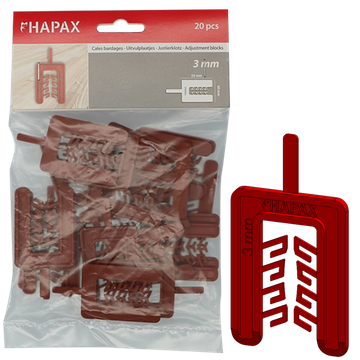 HAPAX uitvulplaatjes 3x40,00x55 / 20 stuks