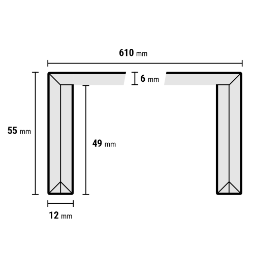 Dubbeltrede PVC Honing 95x61 cm