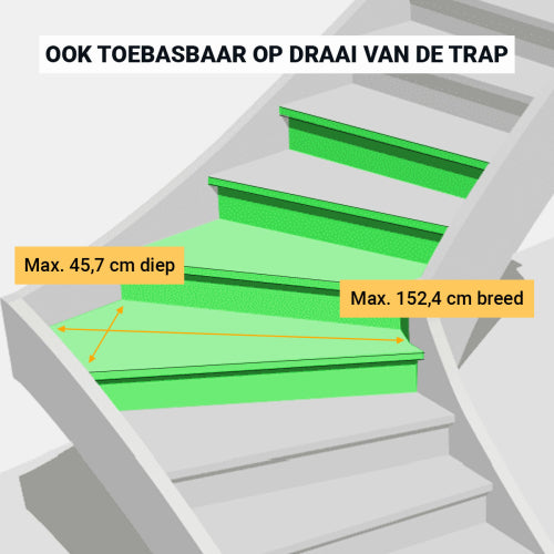 Pvc traptreden set voor 4 treden Gemberkoek Ultra Mat