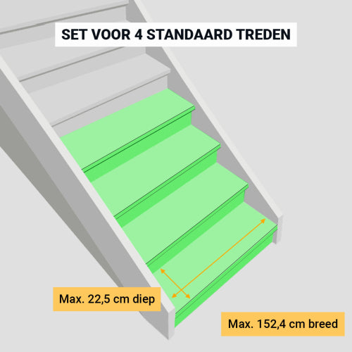 Pvc traptreden set voor 4 treden Gemberkoek Ultra Mat